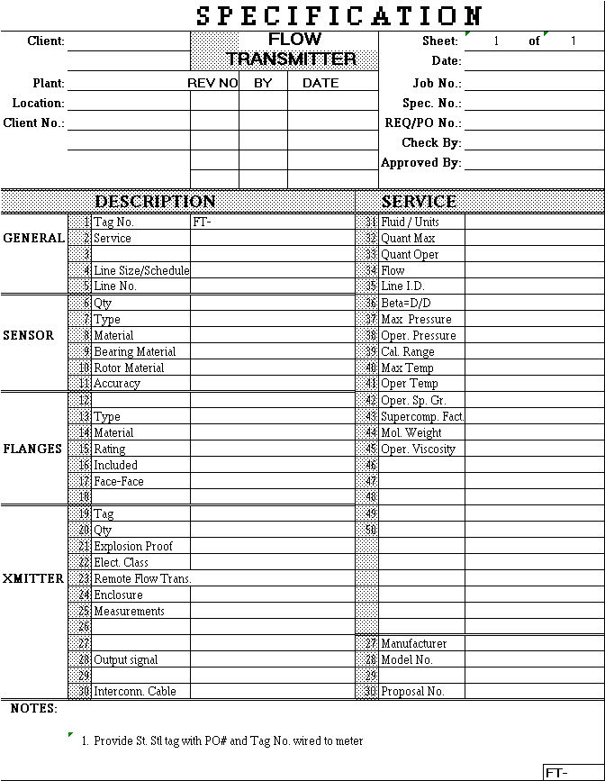 Spec Sheet